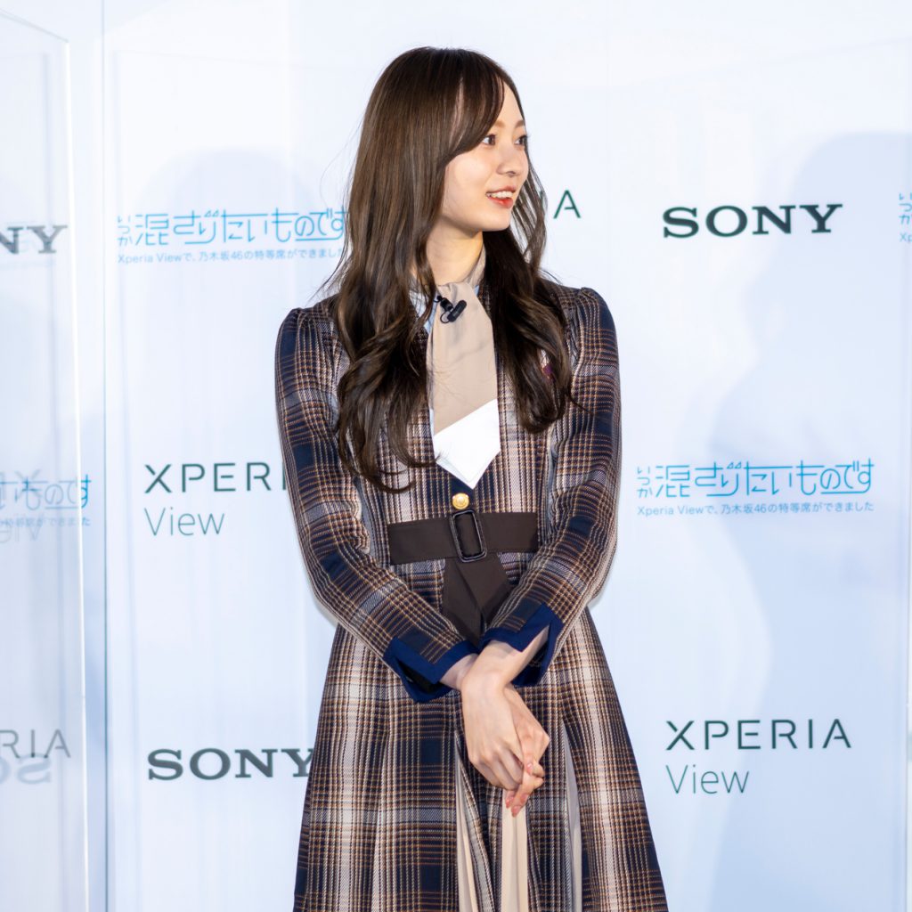 「Xperia View×乃木坂46 VRコンテンツ発表会」に出席した乃木坂46・梅澤美波