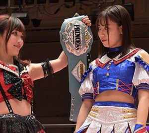 SKE48荒井優希選手、鈴芽選手に勝利し“ベルト挑戦”を宣言