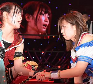 SKE48荒井優希、伊藤麻希選手のベルトに初挑戦するも完敗