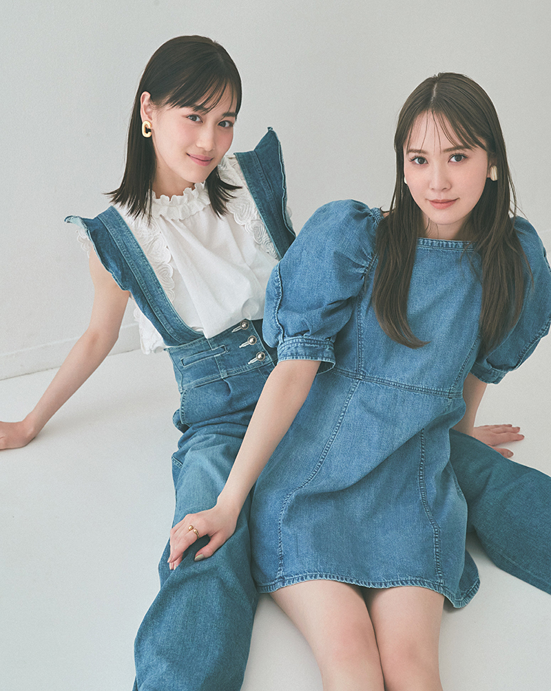 「CanCam」5月号より乃木坂46山下美月と日向坂46加藤史帆