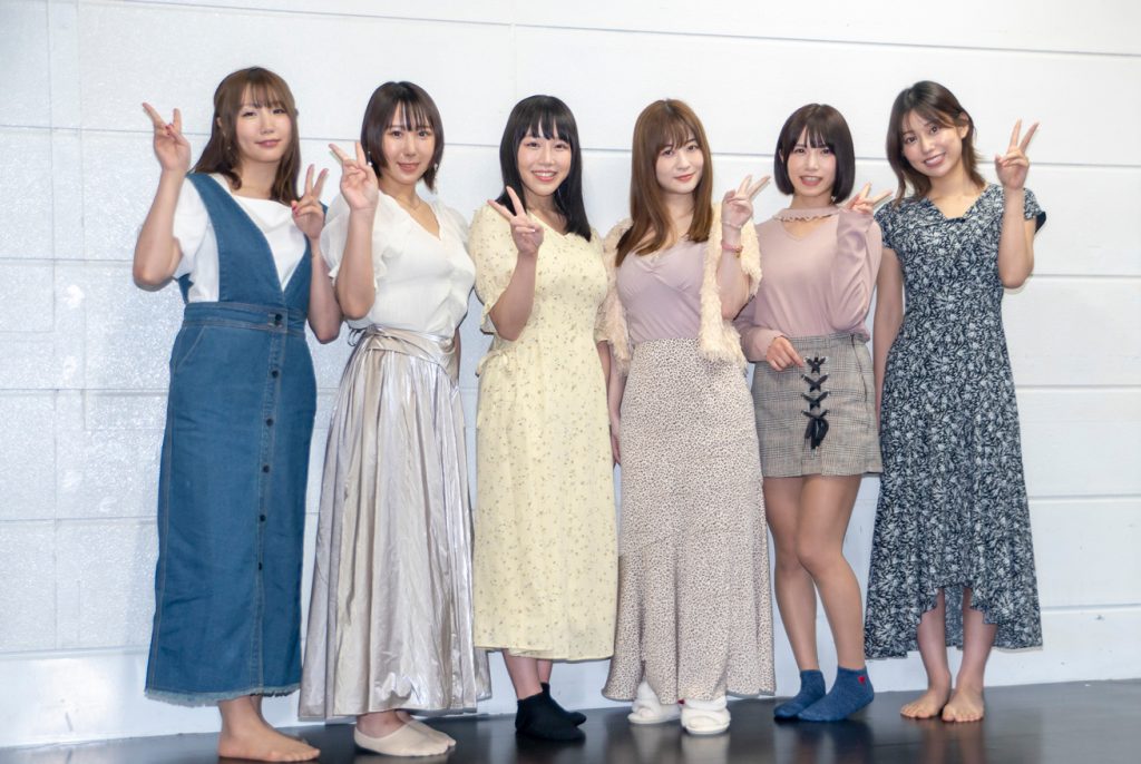 「Greif4」に出演する葉月愛梨、日向葵衣、愛萌なの、メイリ、村上りいな、凛咲子(写真左から)