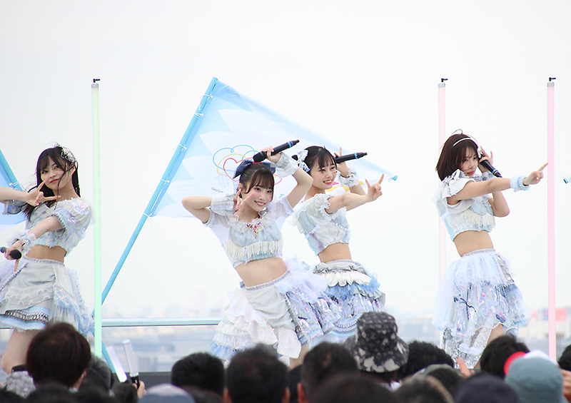 「TOKYO IDOL FESTIVAL 2022」SKY STAGEに出演した＃ババババンビ