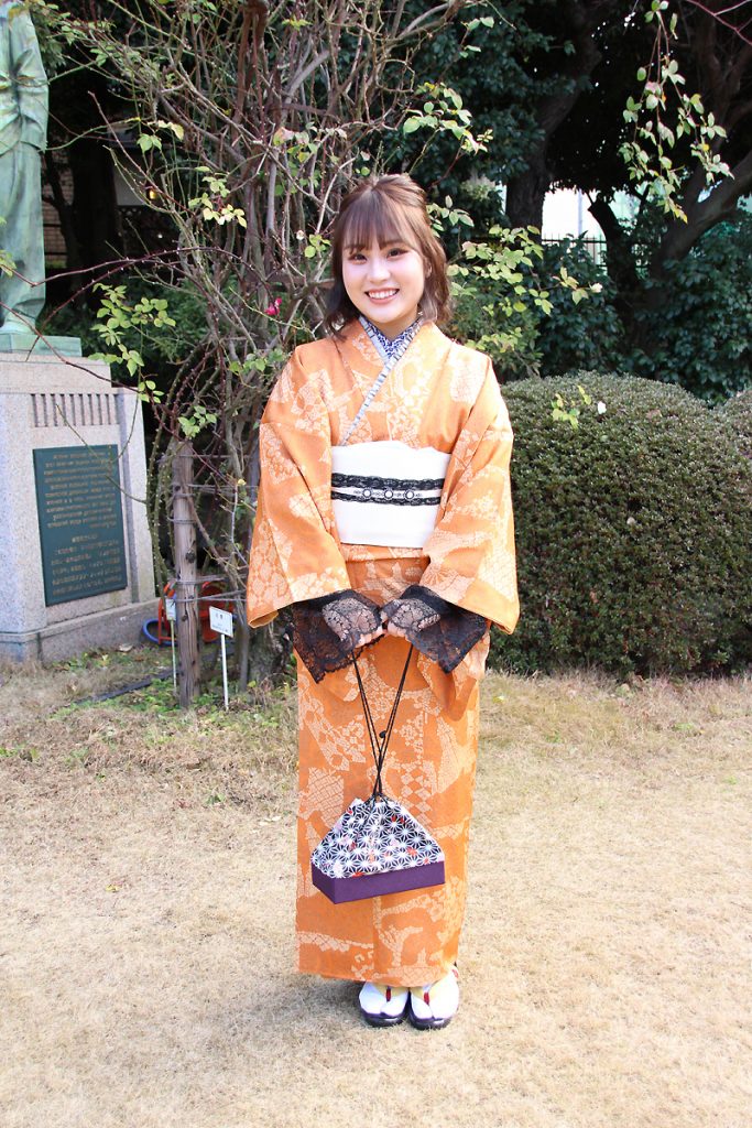 「近代麻雀着物祭in鳩山会館」に参加した古森結衣