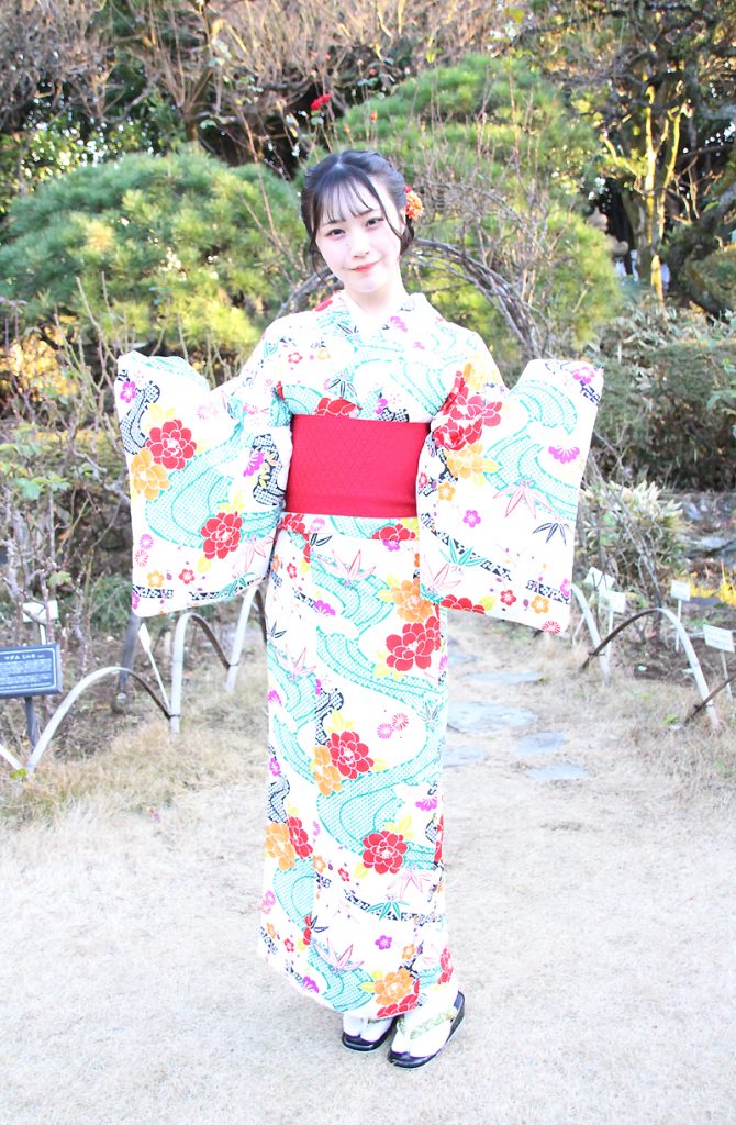 「近代麻雀着物祭in鳩山会館」に参加した、かこちゃん(菅谷夏子)