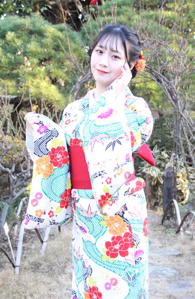 「近代麻雀着物祭in鳩山会館」に参加した、かこちゃん(菅谷夏子)