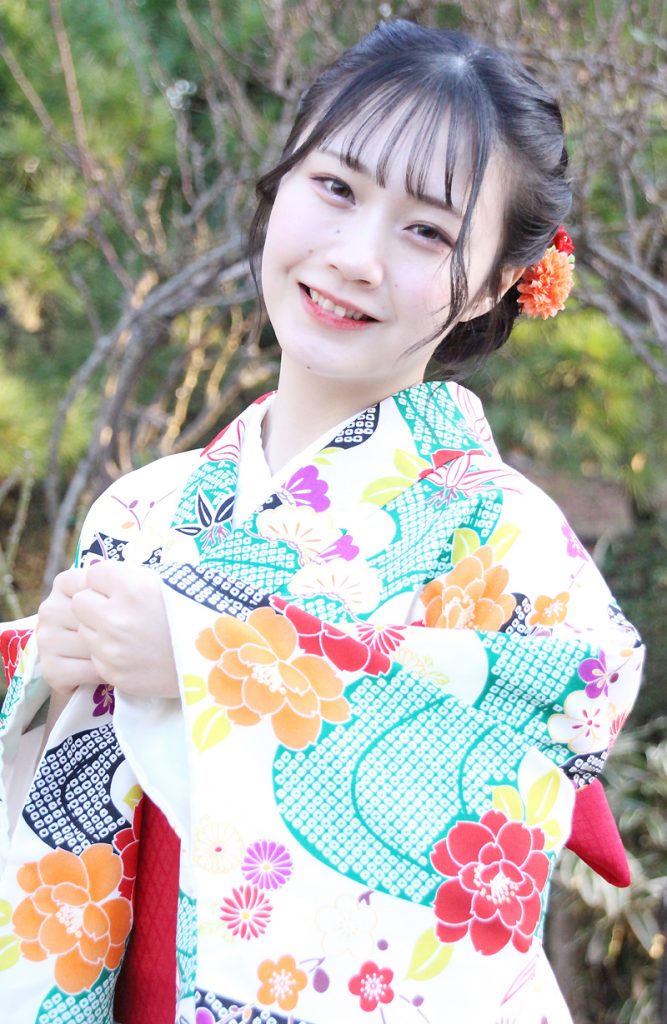 「近代麻雀着物祭in鳩山会館」に参加した、かこちゃん(菅谷夏子)