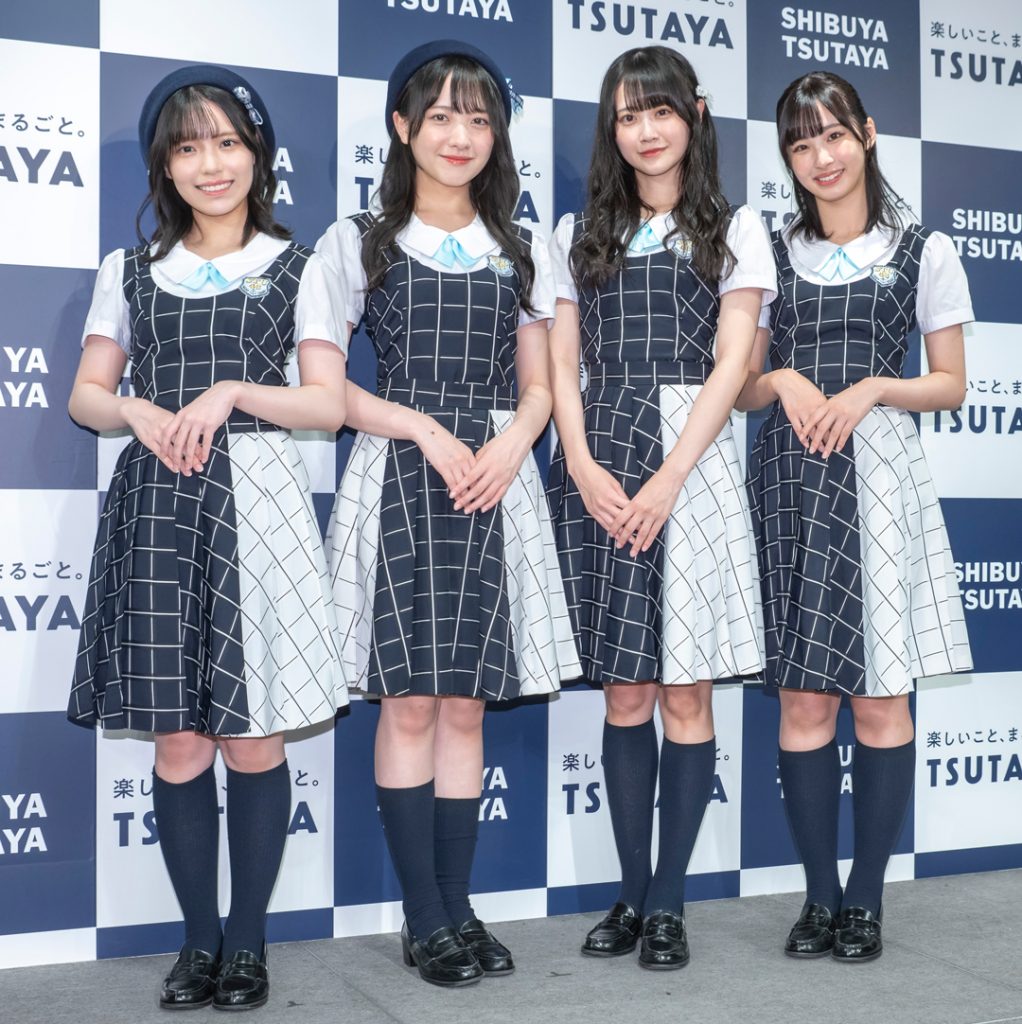 「STU48 6th Anniversary Concert Documentary Book」発売記念取材会に出席したSTU48岩田陽菜、石田千穂、中村舞、沖侑果