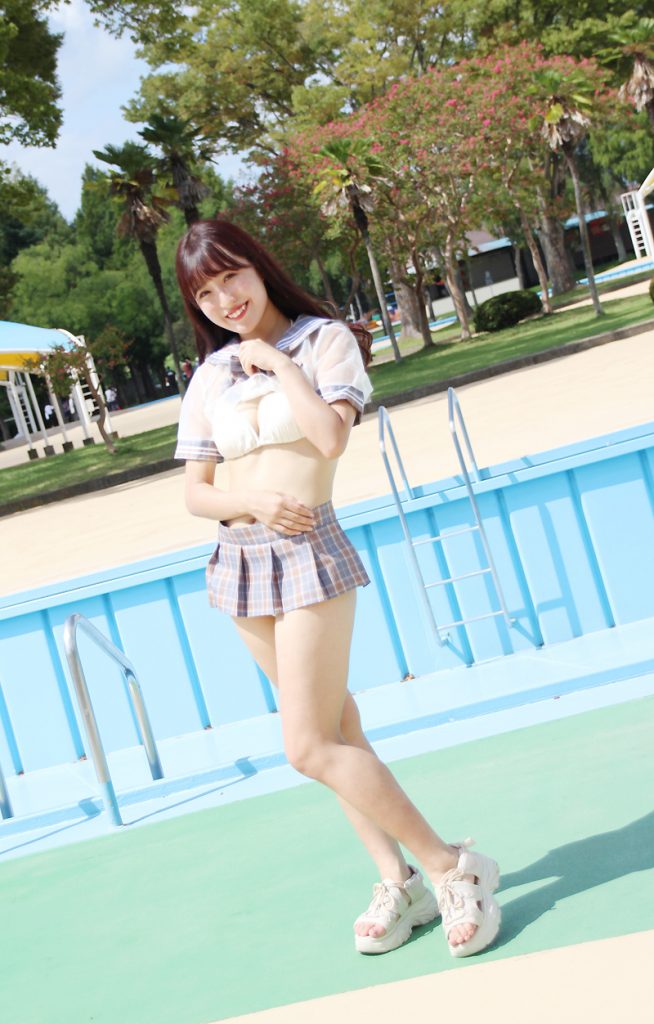 アイドルグループ・えすれあるの汐咲玲亜が「近代麻雀水着祭2023」に出演した