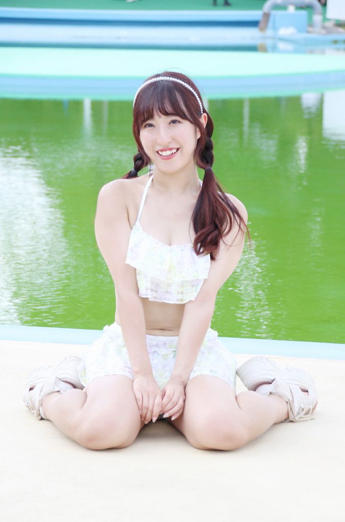 アイドルグループ・えすれあるの汐咲玲亜が「近代麻雀水着祭2023」に出演した