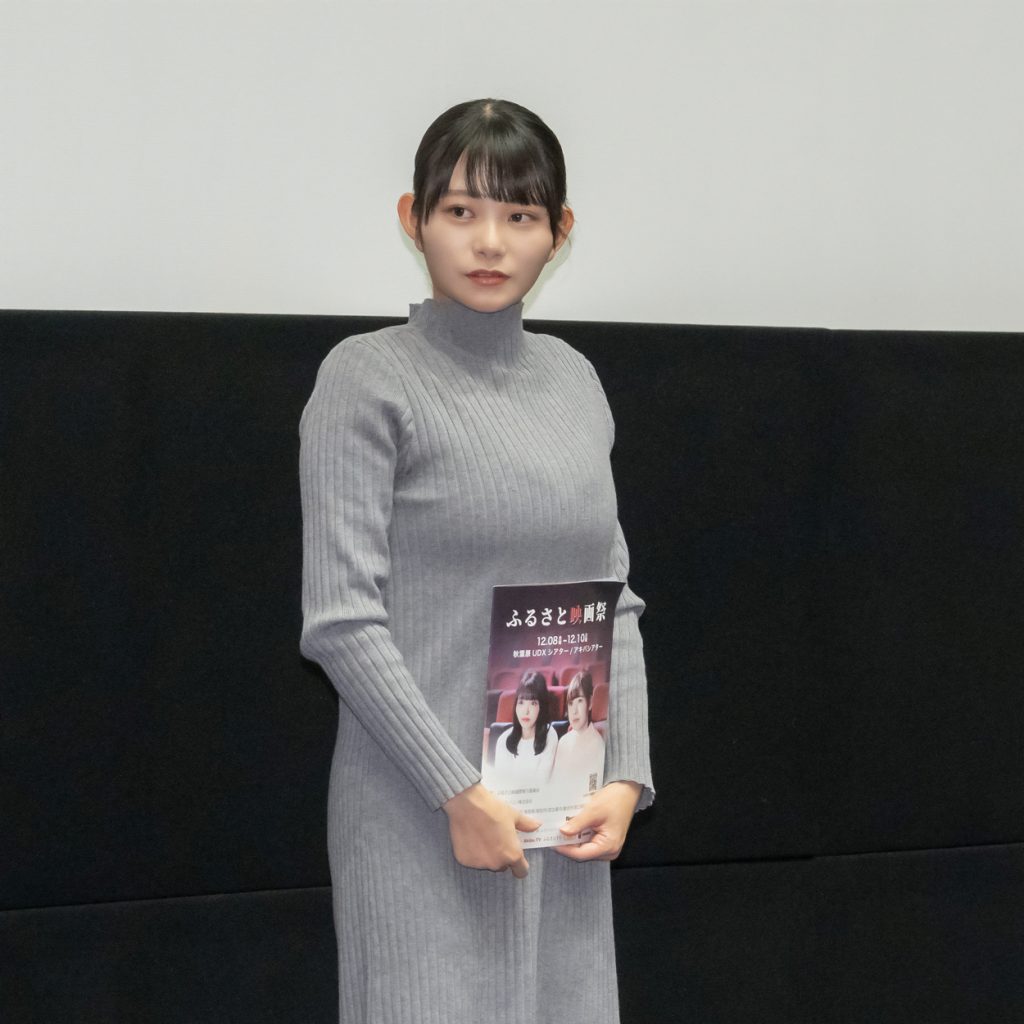 映画「オホーツク流氷物語」舞台あいさつに登壇した桜井木穂