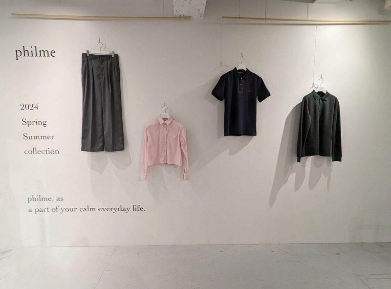 アパレルブランド「philme」pop-up storeより