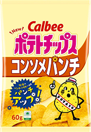 【ポテトチップス】カルビー ポテトチップスコンソメパンチ 60g×12袋 おやつ おつまみ