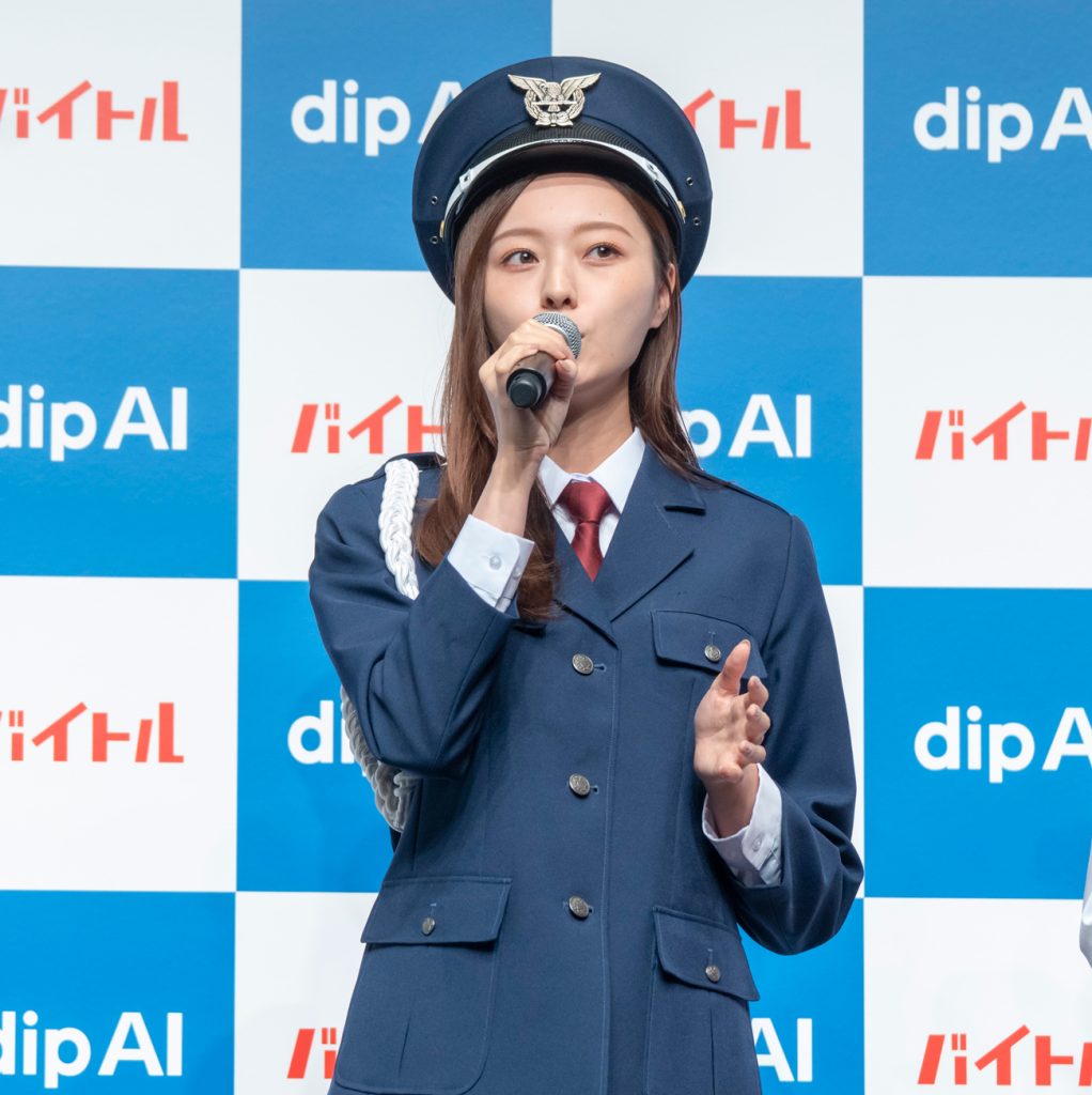 「dip AI」新CM発表会に出席した乃木坂46・梅澤美波