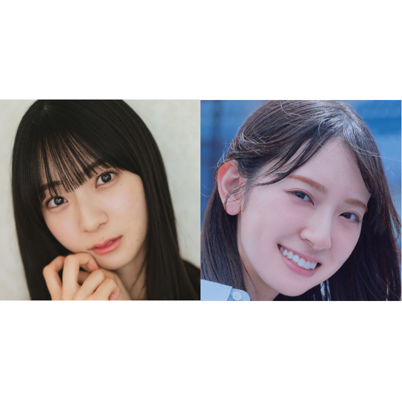 日向坂46の宮地すみれ(左)と金村美玖(右)