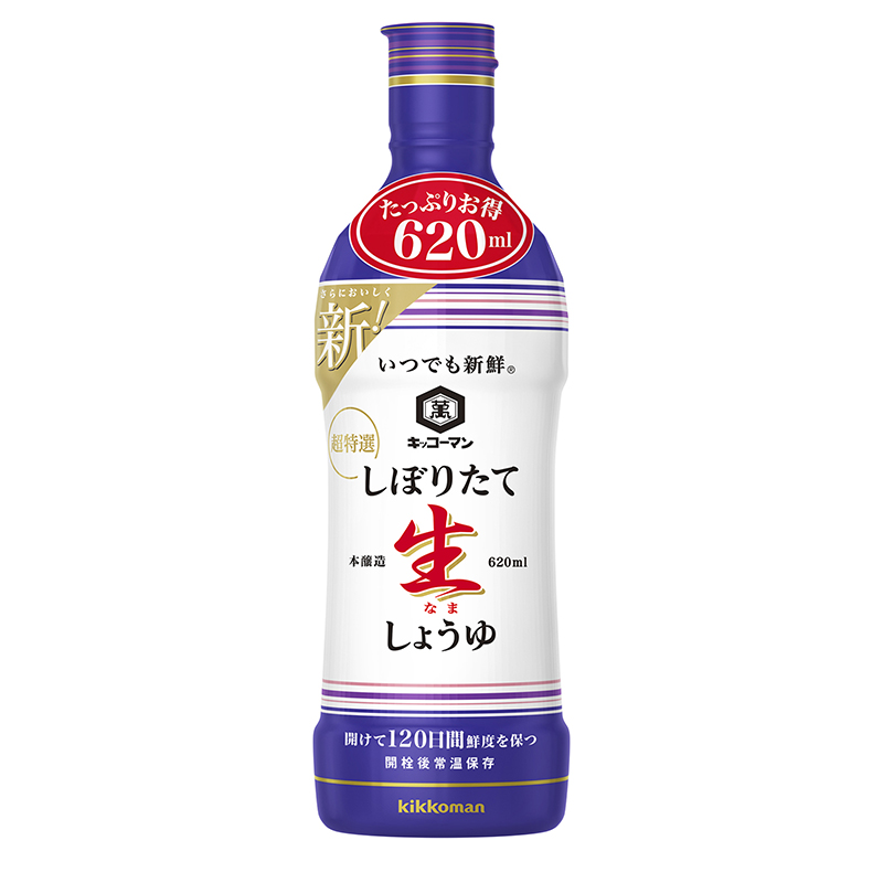 「キッコーマン いつでも新鮮 しぼりたて生しょうゆ」620ml